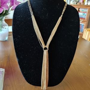 Pretty Multiple Gold Tone Chain Necklace